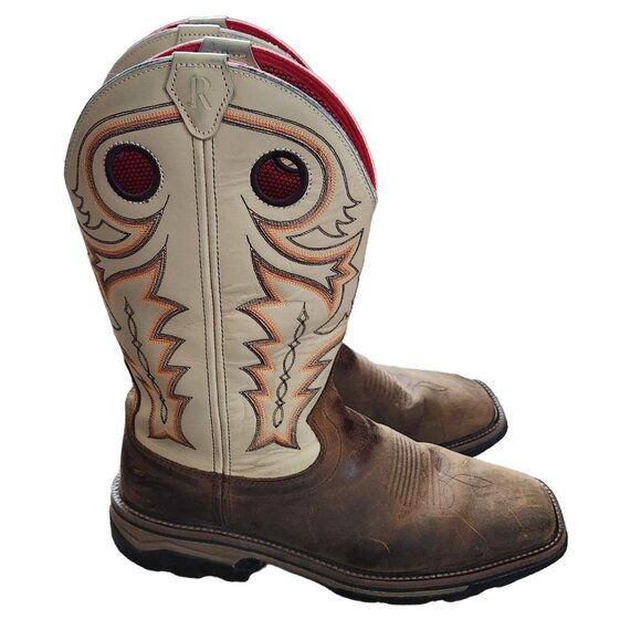 R. Watson Western Boots Men's 12 EE Chesnut Cowbody Work Buffalo RW1011 - Picture 3 of 15